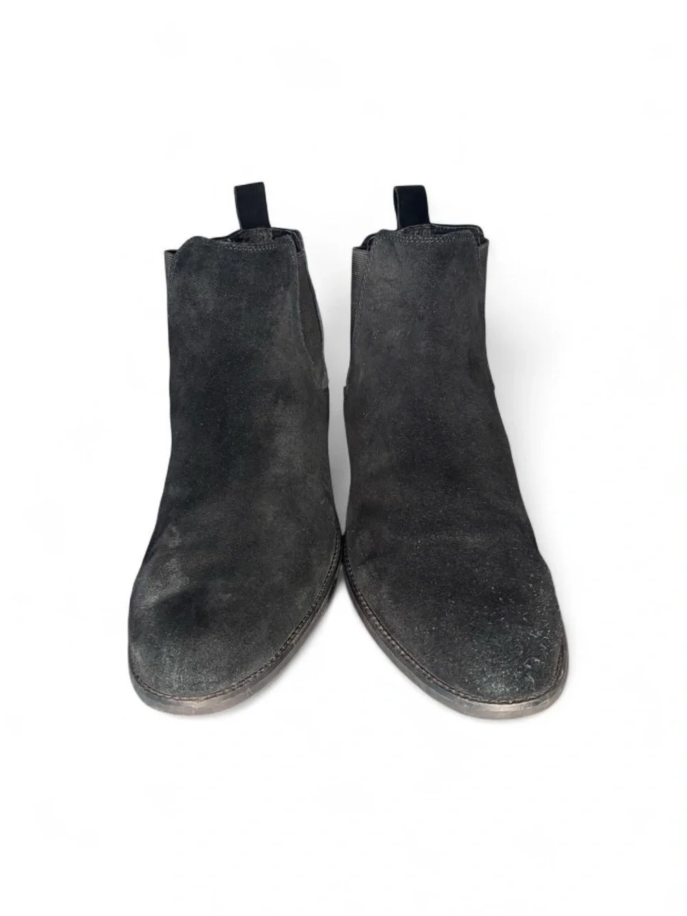 GMMIKEL Black Suede Chelsea Boots Size 10